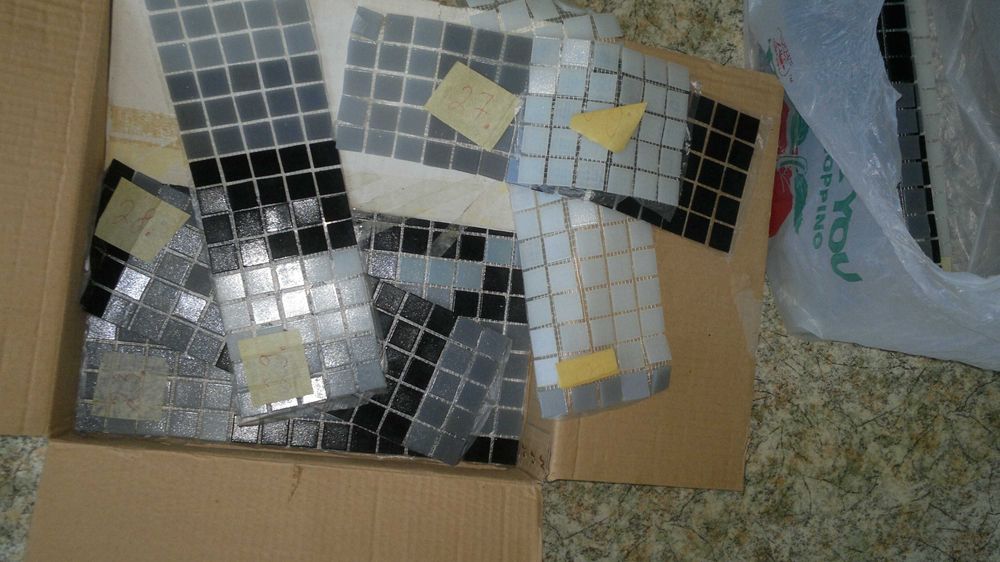 Мозаичное стеклянное панно (Роза)