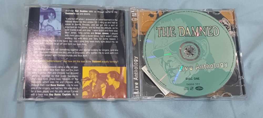The Damned – Live Anthology 2001 UK 2 аудио диска  В отлично състояние