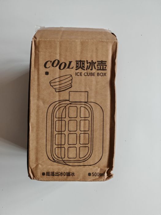 Sticla cu gheata 2 in 1 cu pai si cuburi reutilizabile 500 ml