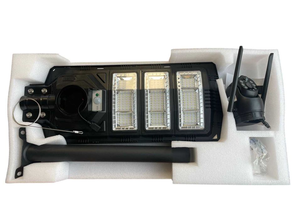 2в1 Улична соларна лампа 1800W с камера 5MP /Wi-Fi V380PRO