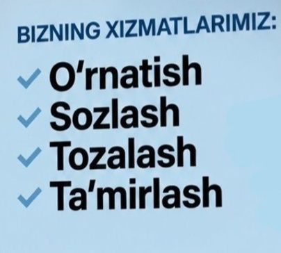 KONDITSYANER xizmati  O'rnatish va freon quyish  xamda tozalash