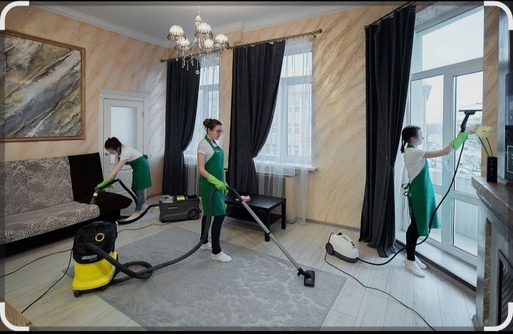 Уборка квартир дома коттеджи кафе