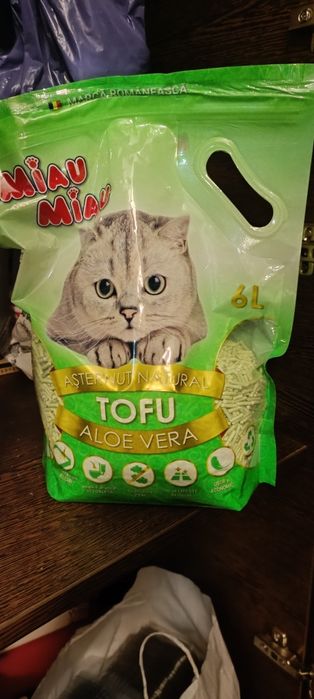 Așternut pisici Miau miau Tofu 6L