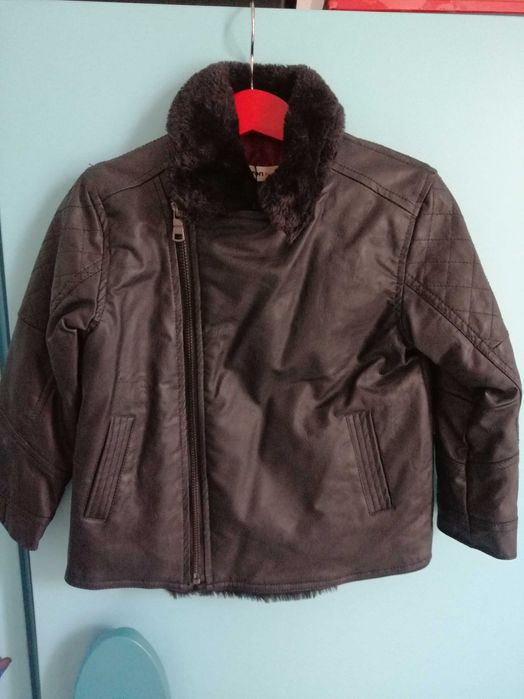 Geaca piele 3-4 ani, noua cu et, Koton, groasă, pt toamnă-iarna