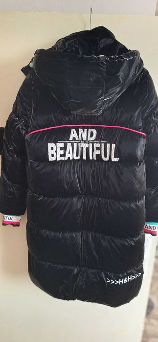 Пухено дълго атрактивно яке с гъши пух