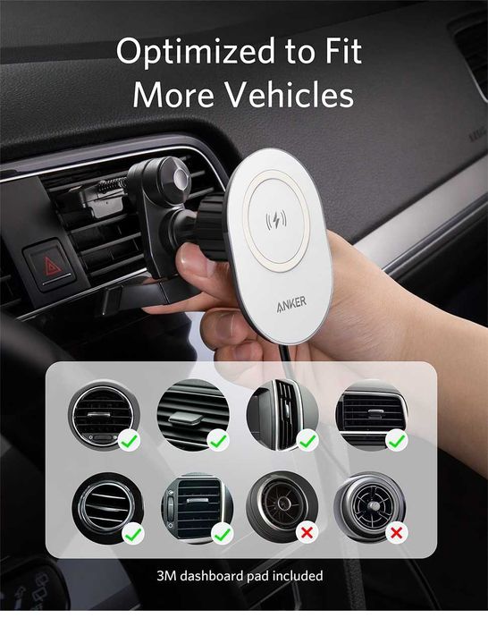 Anker PowerWave Магнитный Авто Держатель MagSafe iPhone 15 & 16 series