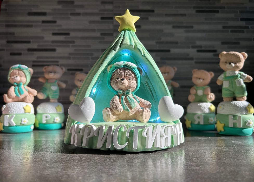 Ръчноизработена лампа с Мече