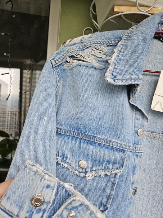 Джинсовая куртка рубашка Zara