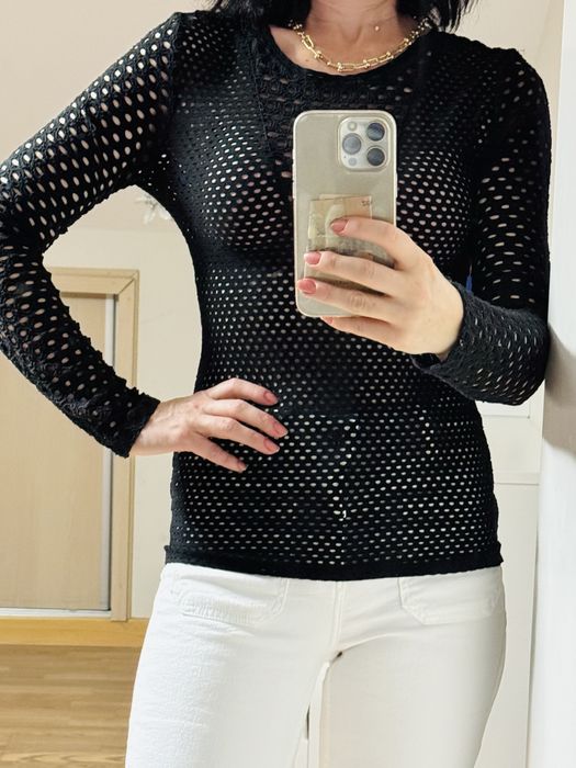 Bluza neagra tip plasa Bcbgmaxaria