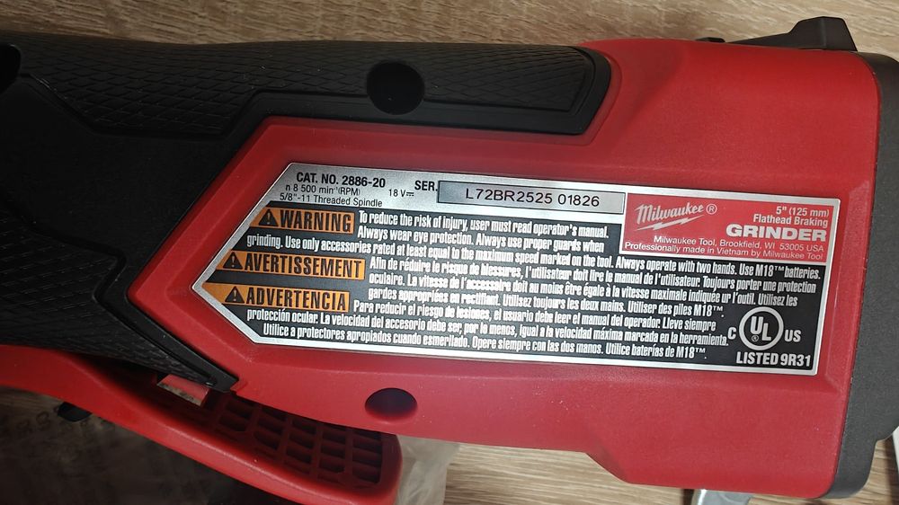 Flex m18 milwaukee cu capul plat de 125