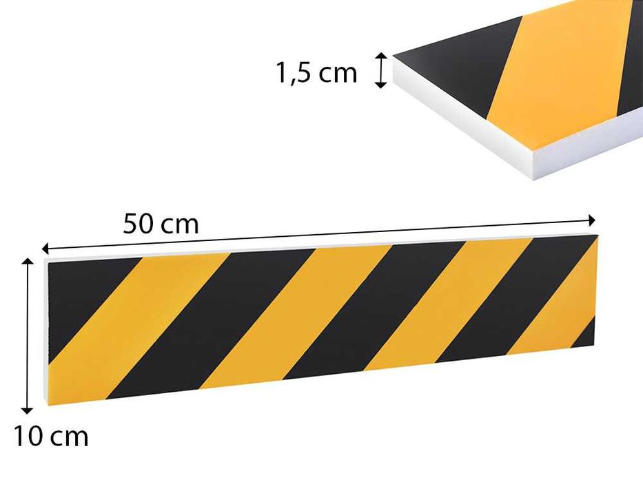 Set 2 panouri de protectie auto garaj parcare autoadezive 10x50x1.5 cm
