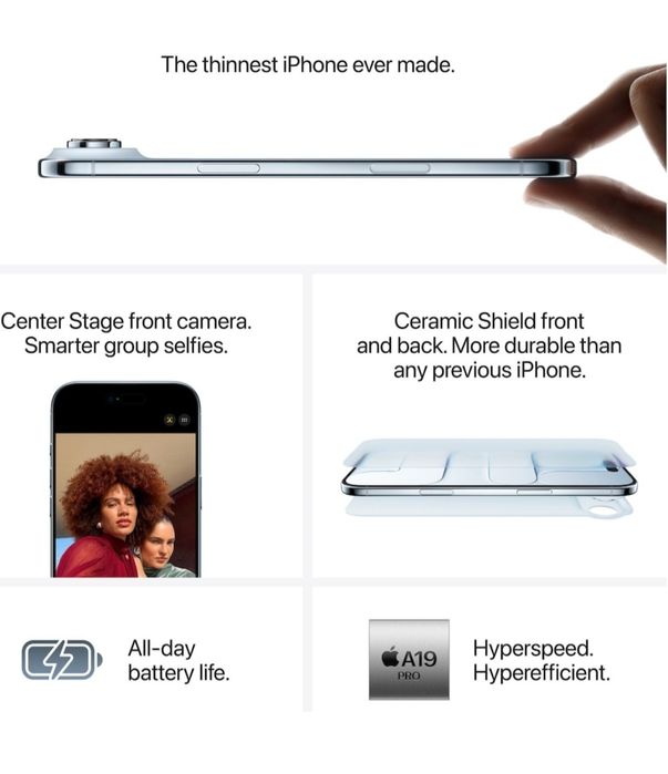 iPhone 17 Air 256 GB nou sigilat garanție 2 ani