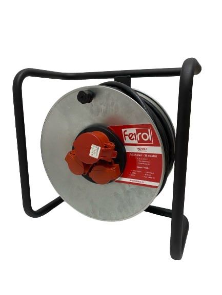 Удлинительный кабель на катушке H07RN-F 5G2.5-30м металлический