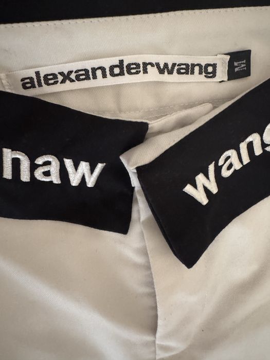 Бял панталон на alexander wang