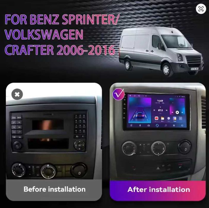 Мултимедия Android CarPlay за Mercedes Sprinter W906 VW Crafter Камера