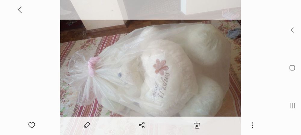 Плюшевая мишка, большая, для детей.