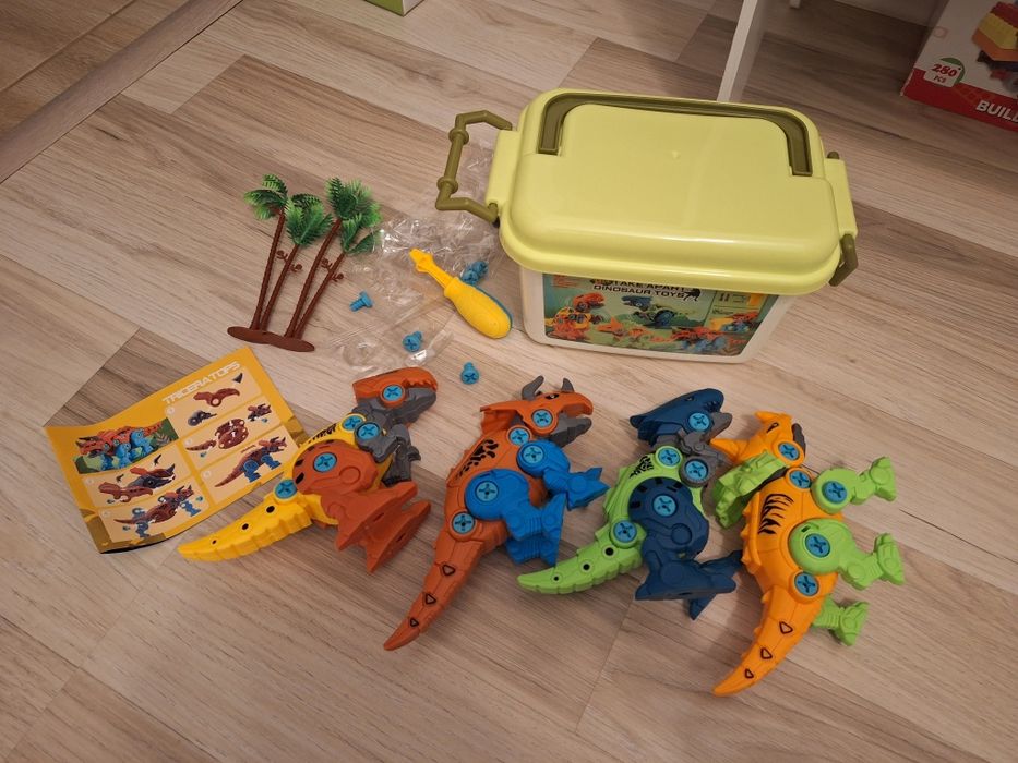 Set de asamblare dinozauri pentru copii, Vaxiuja, Cu cutie de depozita