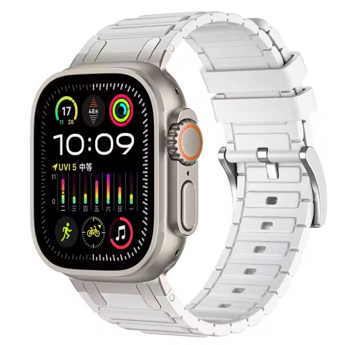 Curea Husa Incarcator Titanium Trail Iphone Apple Watch Ultra