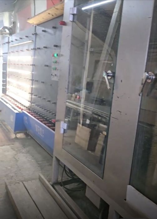 Автоматическая мойка стекла с  прессом