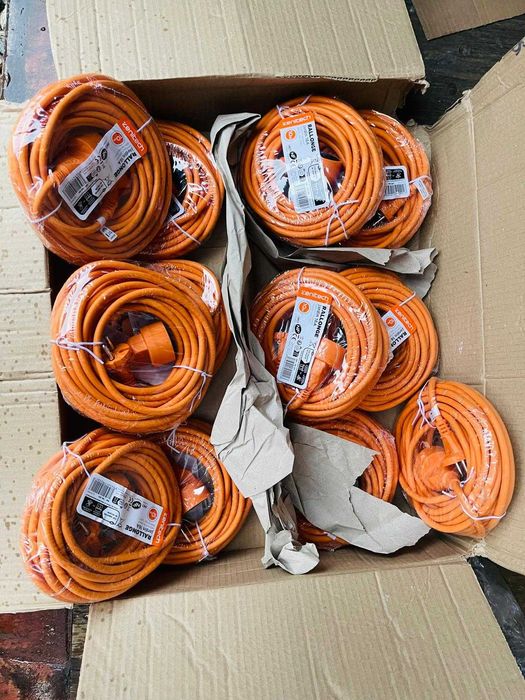 12 x Cablu Prelungitor Exterior 10M, Rezistent la Intemperii, 2x1,5 mm