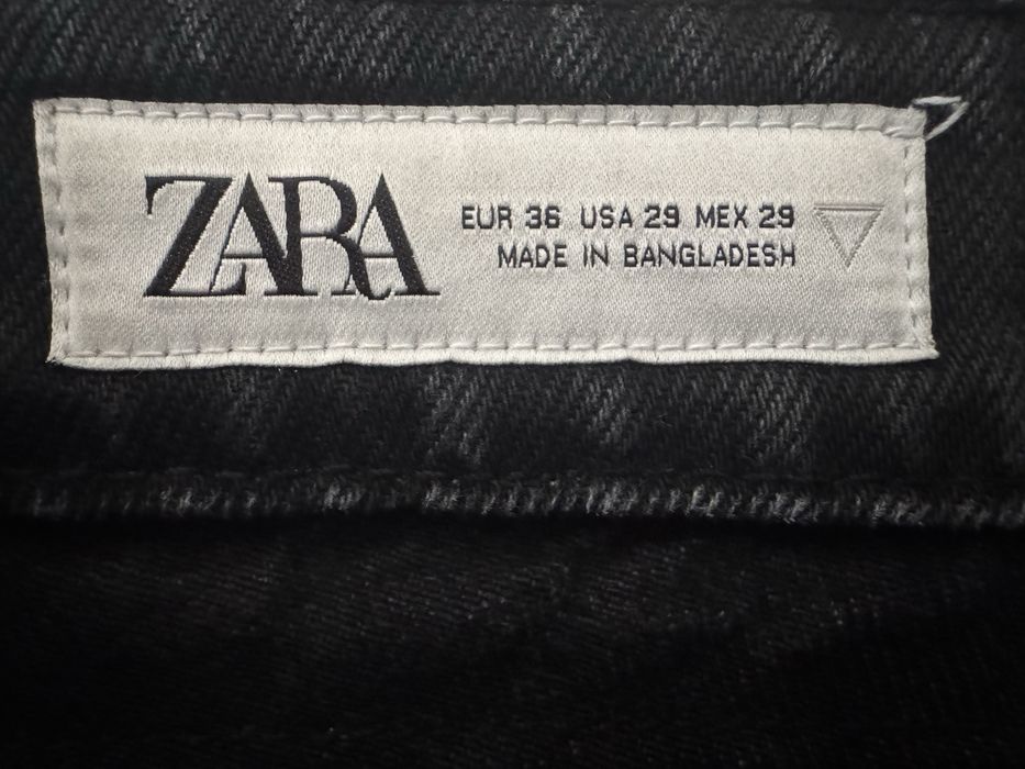 Zara flared zip jeans