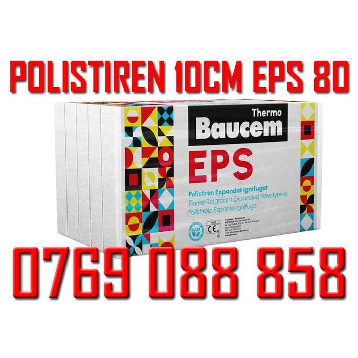 Polistiren expandat 10cm, EPS 80 - Craiova