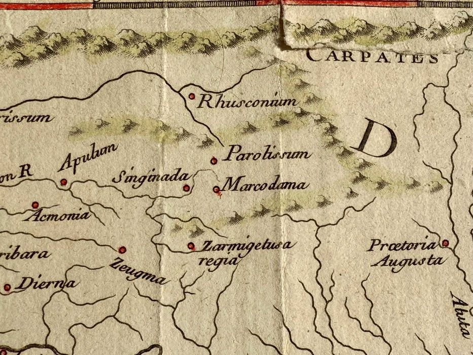 Hartă veche Dacia din anul 1778 - Document original