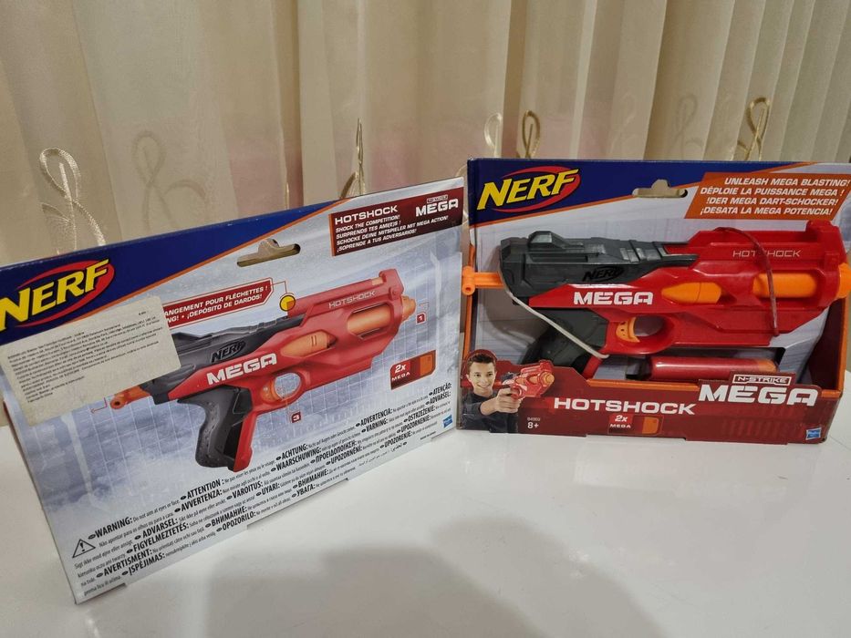 Pistol de jucarie Nerf Mega N-Strike Hotshock, 2 bucati.