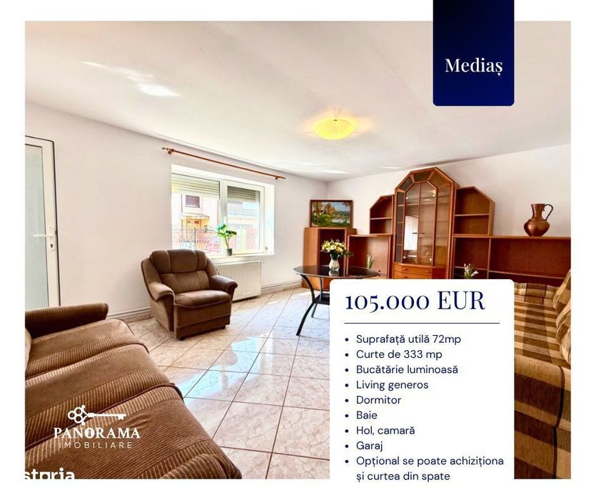Apartament la casă cu curte proprie în Aviatorilor Mediaș — fotografia 2