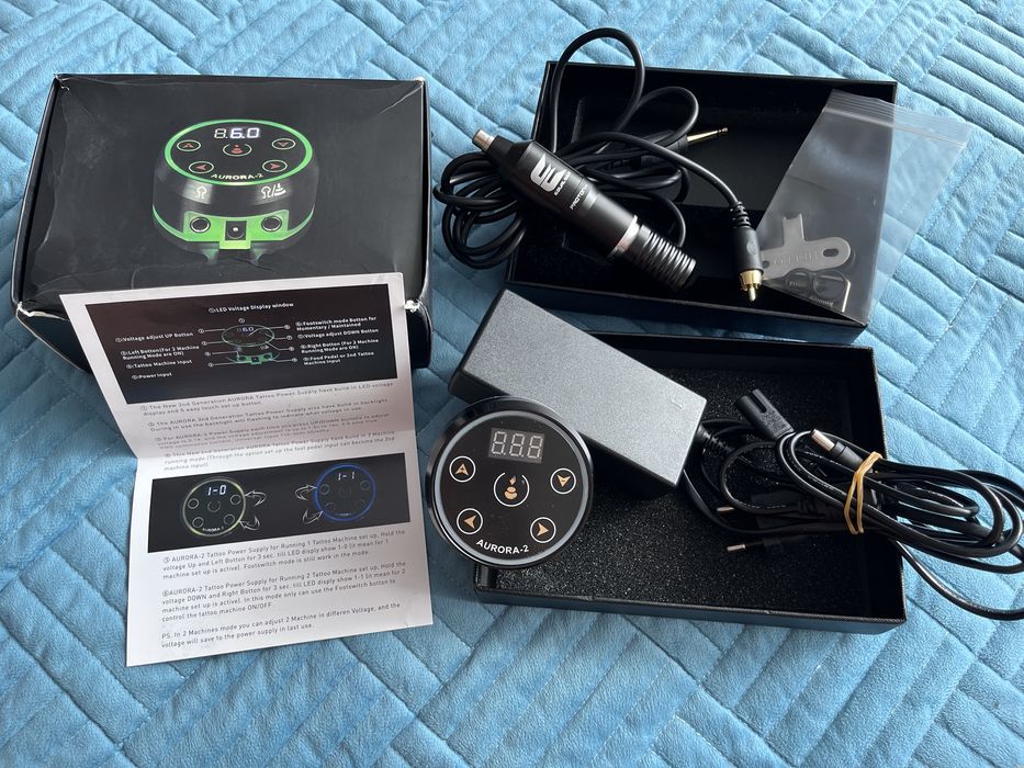 Профессиональный тату-набор Aurora-2 в идеале + подарки