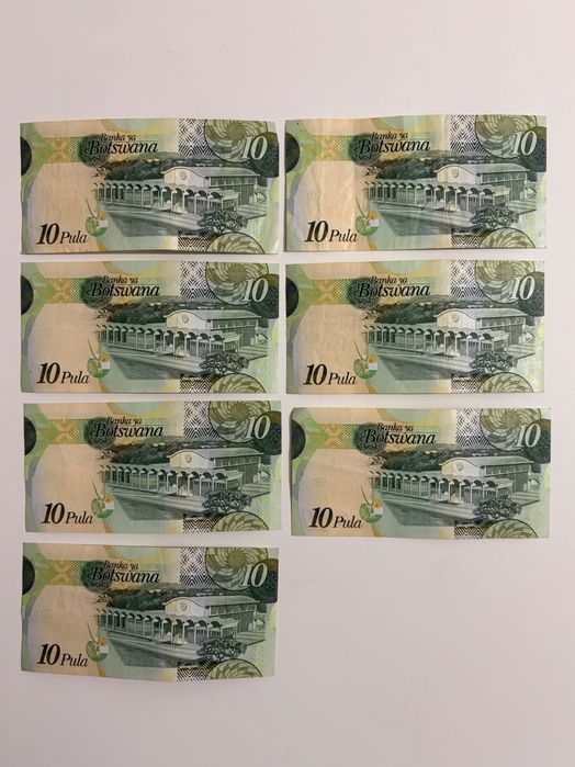 Bancnota din Botswana "Ten Pula"