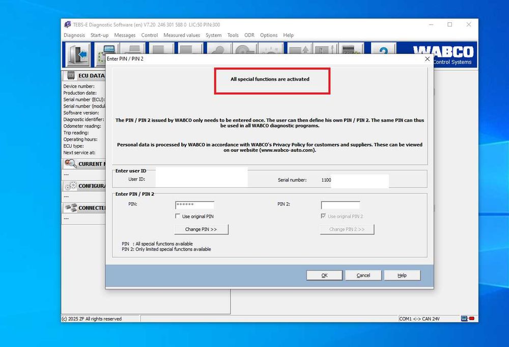 Knorr-Bremse ECUtalk 2.6.7.3 [2025.07] + Wabco TEBS-E 7.20 [2025.06] - Diagnoza EBS/TEBS - Instalare Remote
