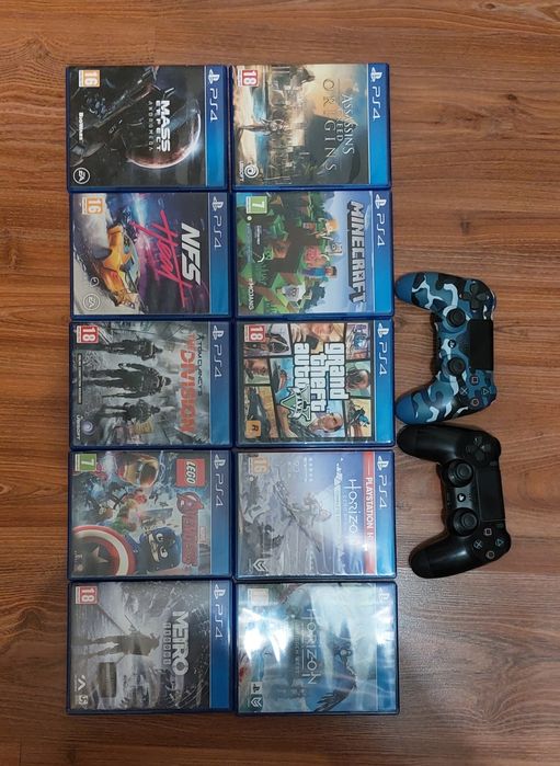 Ps4 pro 1 tb +10 jocuri +2 console