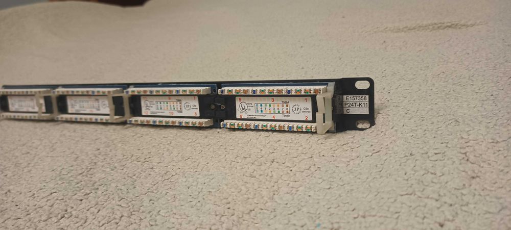 Пач панел 24 порта Cat 5e