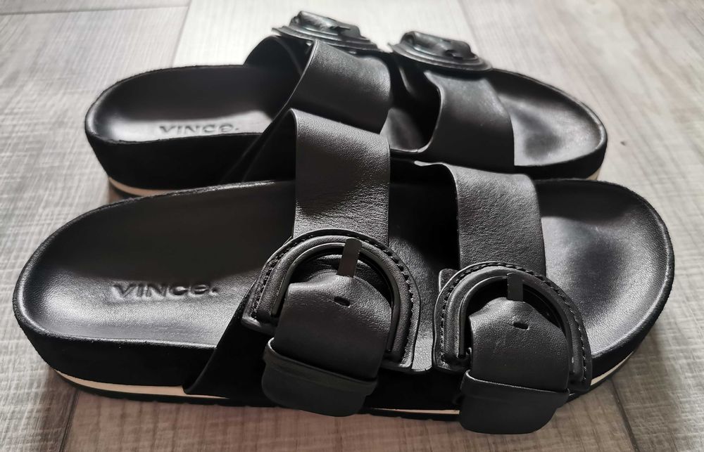 Papuci dama Vince. Glyn Leather Black Sandals 35.5 stare f buna