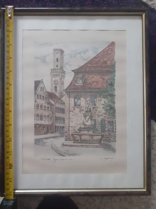 Lot gravuri vechi semnate