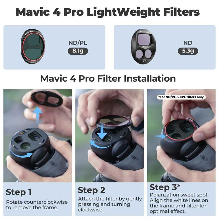 Freewell DJI Mavic 4 Pro Filters Mega Pack 12 Броя филтри