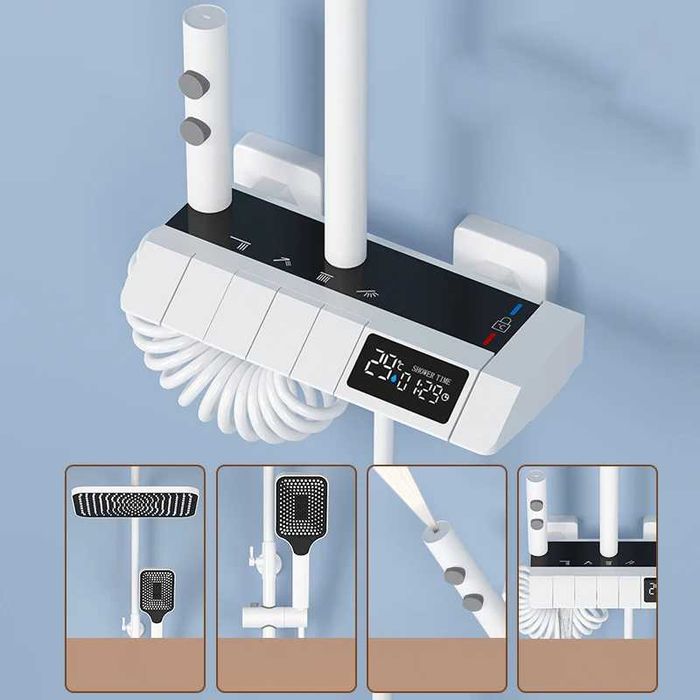 Модерен интелигентен термостатен душ с дисплей и LED подсветка
