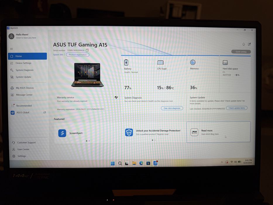 Laptop Gaming Ryzen 5 7535HS | 16GB DDR5 | RTX 3050 | 512SSD