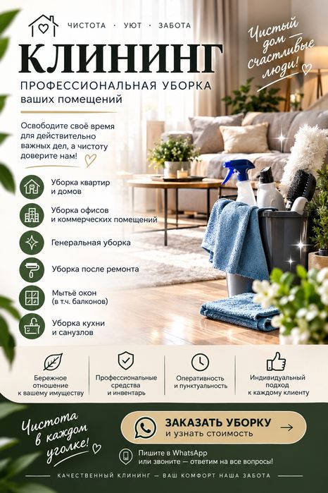 Клининг.профессиональная уборка