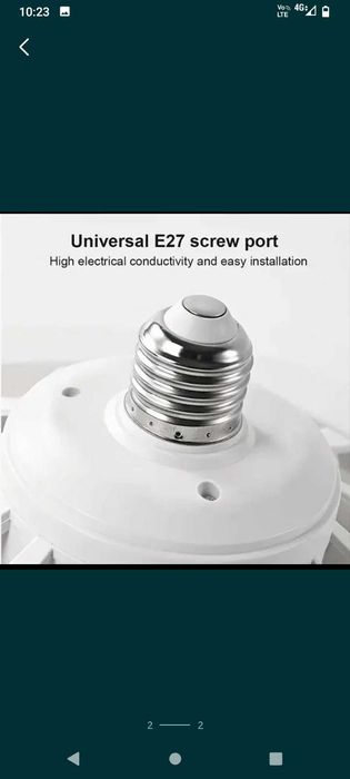 2xLustra led cu ventilator 10W ,putere led 30W ,,înșurubare la bec E27