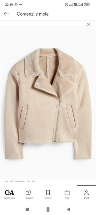 Geacă faux leather c&a noua cu eticheta