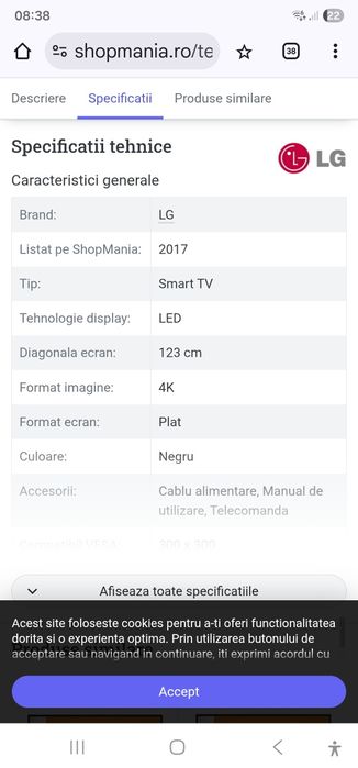 Smart tv lg in perfecta stare