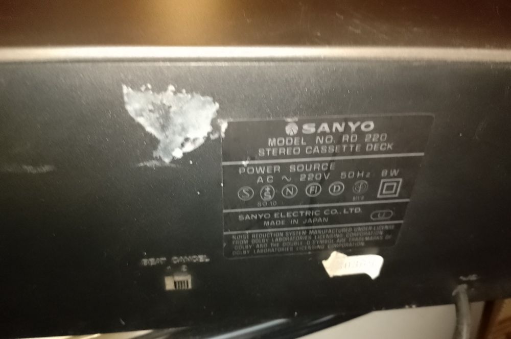 Sanyo RD 220 Stereo Tape Deck