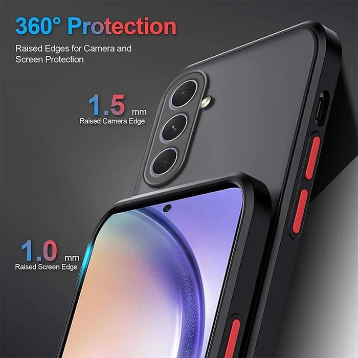 Цветен кейс rock за samsung galaxy a17 черен