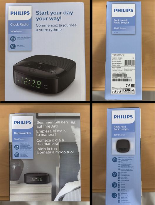 Philips TAR3205/12 Радиочасовник с FM радио и двоен будилник – нов