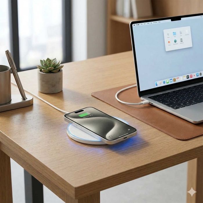 Incarcator Wireless Rapid Wyred by Monga Air A1, 20W, QI, NOU, White