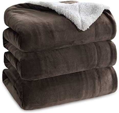 BEDSURE Sherpa одеяло 220x240 см XXL кафяво