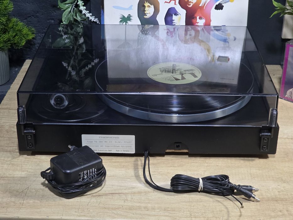 Pick-up THORENS TD-280 MKII, auto stop, retro hifi black pickup