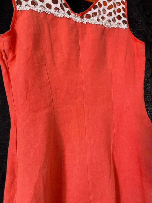 Rochie din in, de vara, pentru fete/femei, marime S-36